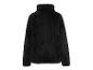 Schwarze Fleecejacke mit Stehkragen, Rückansicht