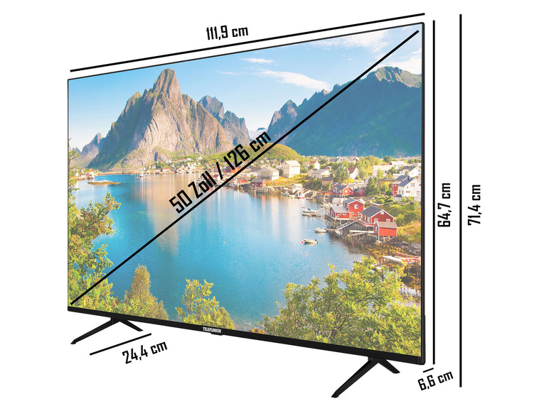Gehe zu Vollbildansicht: TELEFUNKEN »XU50L800« 50 Zoll Fernseher/Smart TV, 4K UHD, HDR Dolby Vision, Triple-Tuner, Alexa Built-in - Bild 3