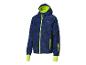 Crivit Herren-Skijacke, blau und schwarz, mit neongelben Akzenten