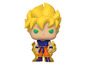 Eine Funko Pop Figur von Goku aus Dragon Ball Z in seiner Super Saiyajin Form.