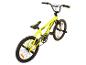 Gelbes und schwarzes BMX-Fahrrad mit Pedalen und Pegs.