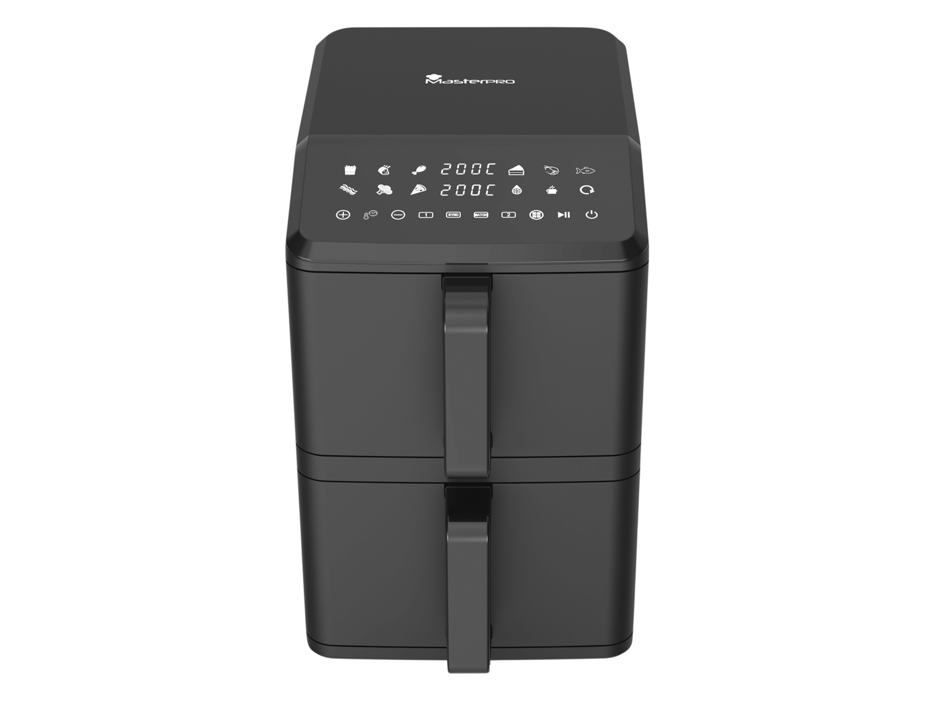 Thumbnail - Masterpro Heißluftfritteuse »BGMP-9531«, 10 L (2x 5 L Doppelkorb), 2400 W, vertikal