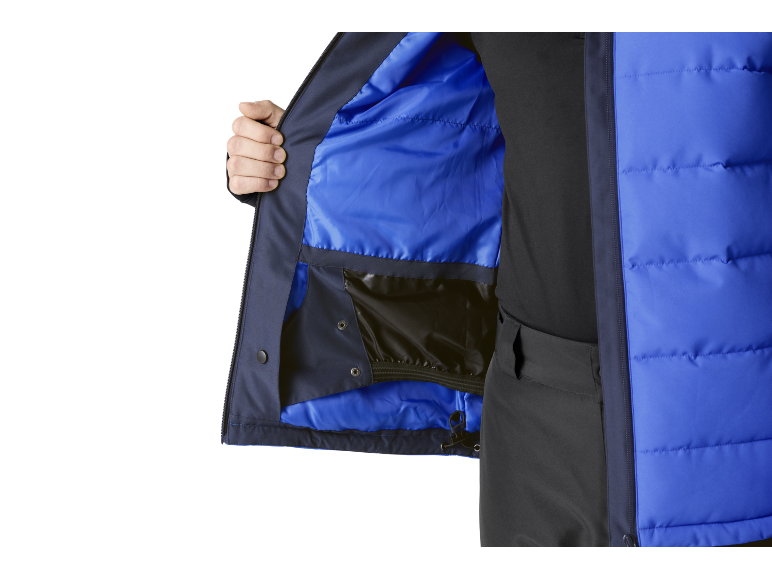Herrenjacke mit blauem Futter und herausnehmbarer Steppjacke