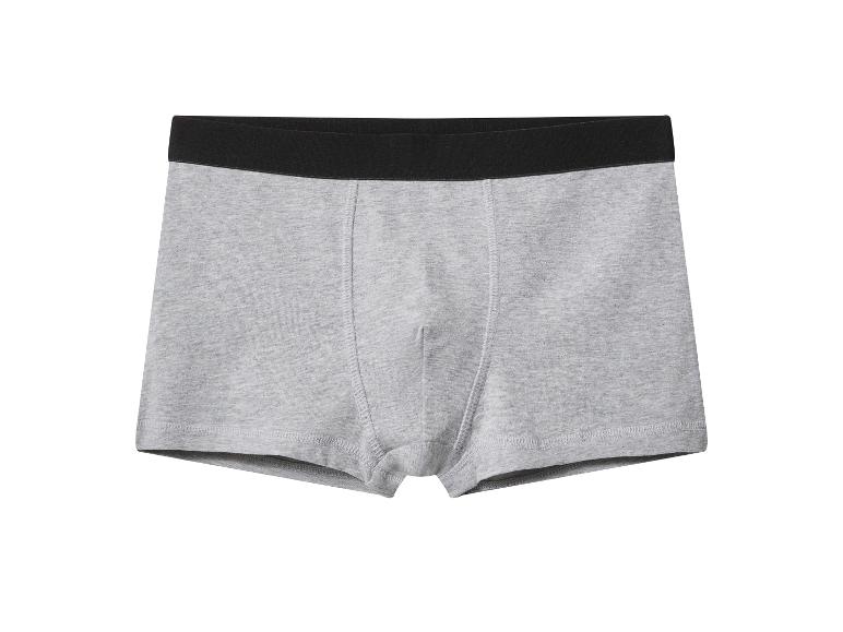 Graue Herren-Boxershorts mit schwarzem Gummibund.
