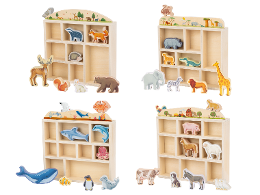 LUPILU® Holztiere-Box / Wald / Safari / Ozean / Bauernhof