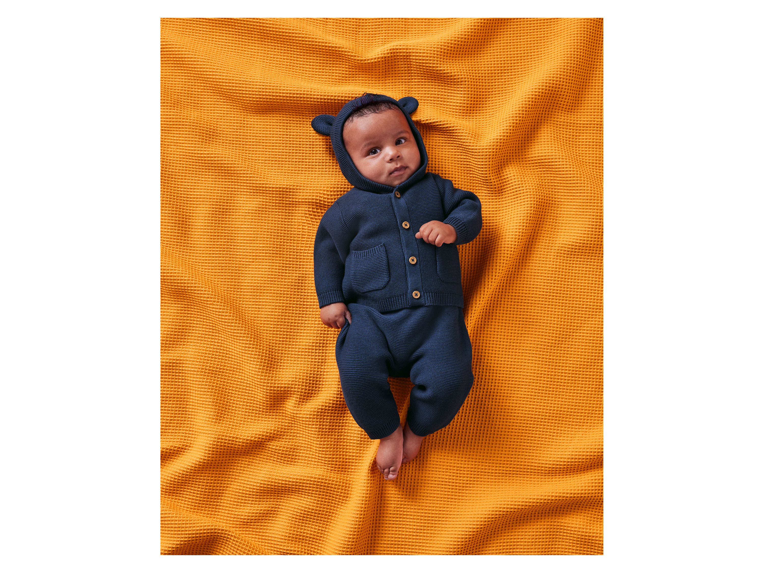 Thumbnail - lupilu® Baby Jungen Strickjacke (Dunkelblau, 62/68)