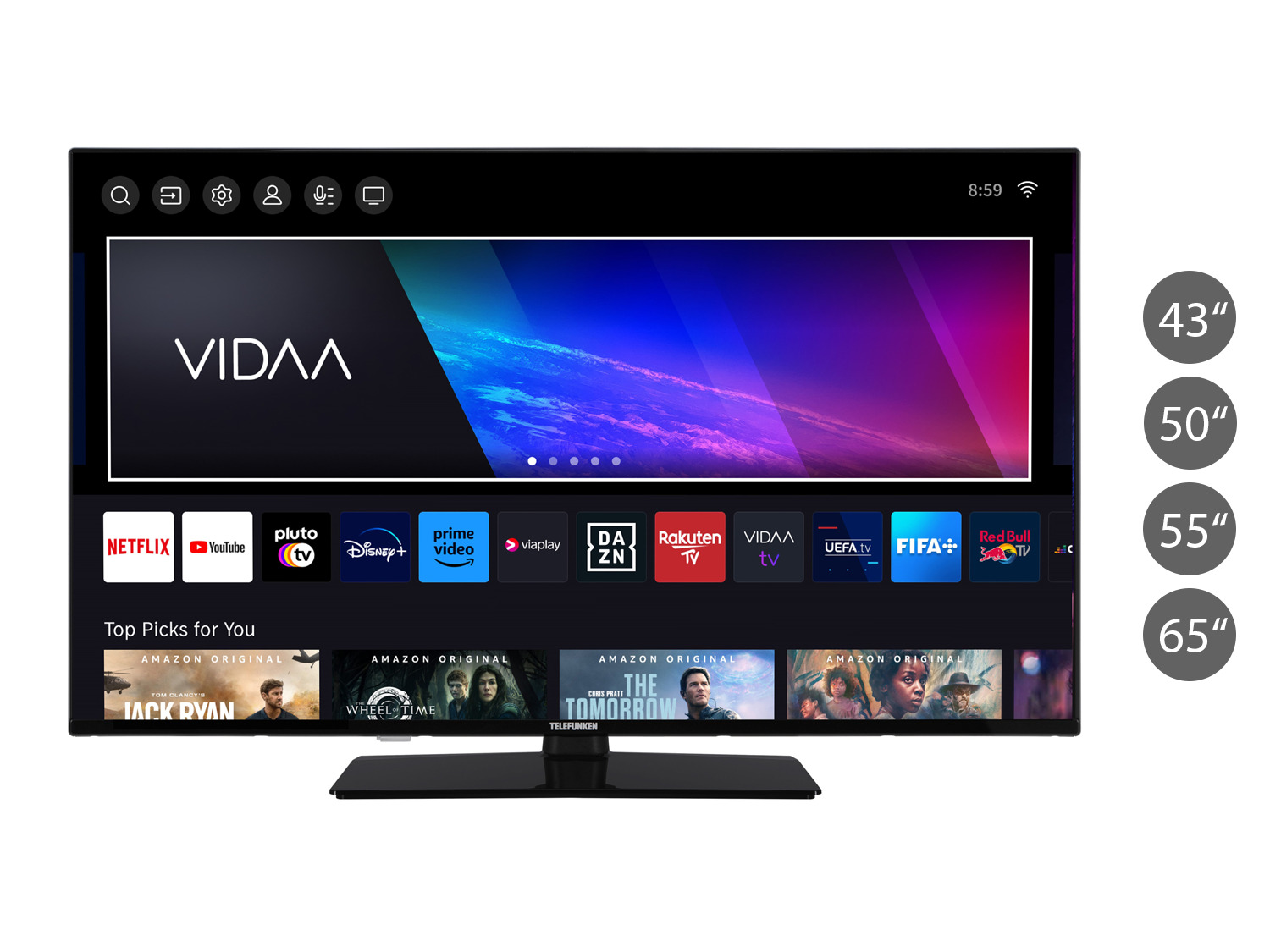 TELEFUNKEN Fernseher »XUVP750M VIDAA«, Smart TV
