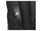 Schwarzer Rucksack mit Drei-Streifen-Logo und Mesh-Details