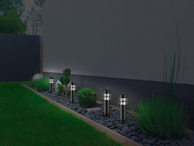 Gehe zu Vollbildansicht: LIVARNO home LED Solar-Bodengartenleuchte, manuell ausschaltbar, 4er Set - Bild 3