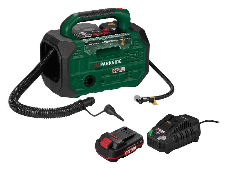 Parkside Akku-Kompressor mit Akku und Ladegerät