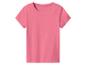 Einfarbiges pinkes Kurzarm-T-Shirt