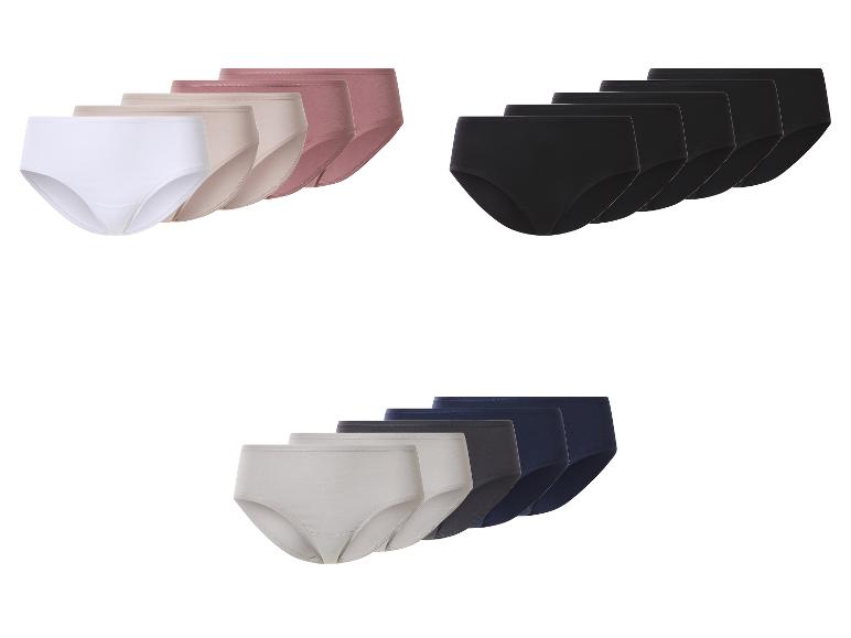 Set aus 15 Damenunterhosen in Weiß, Beige, Rosa, Schwarz, Grau und Dunkelblau.