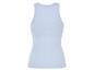 Ein hellblaues, geripptes Tanktop.