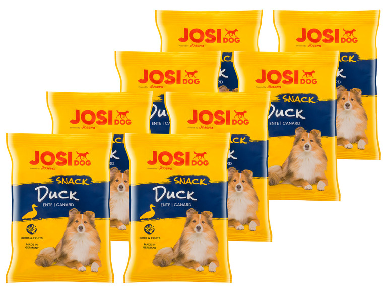 Gehe zu Vollbildansicht: JosiDog Hundesnack Duck, 8 x 90 g - Bild 1