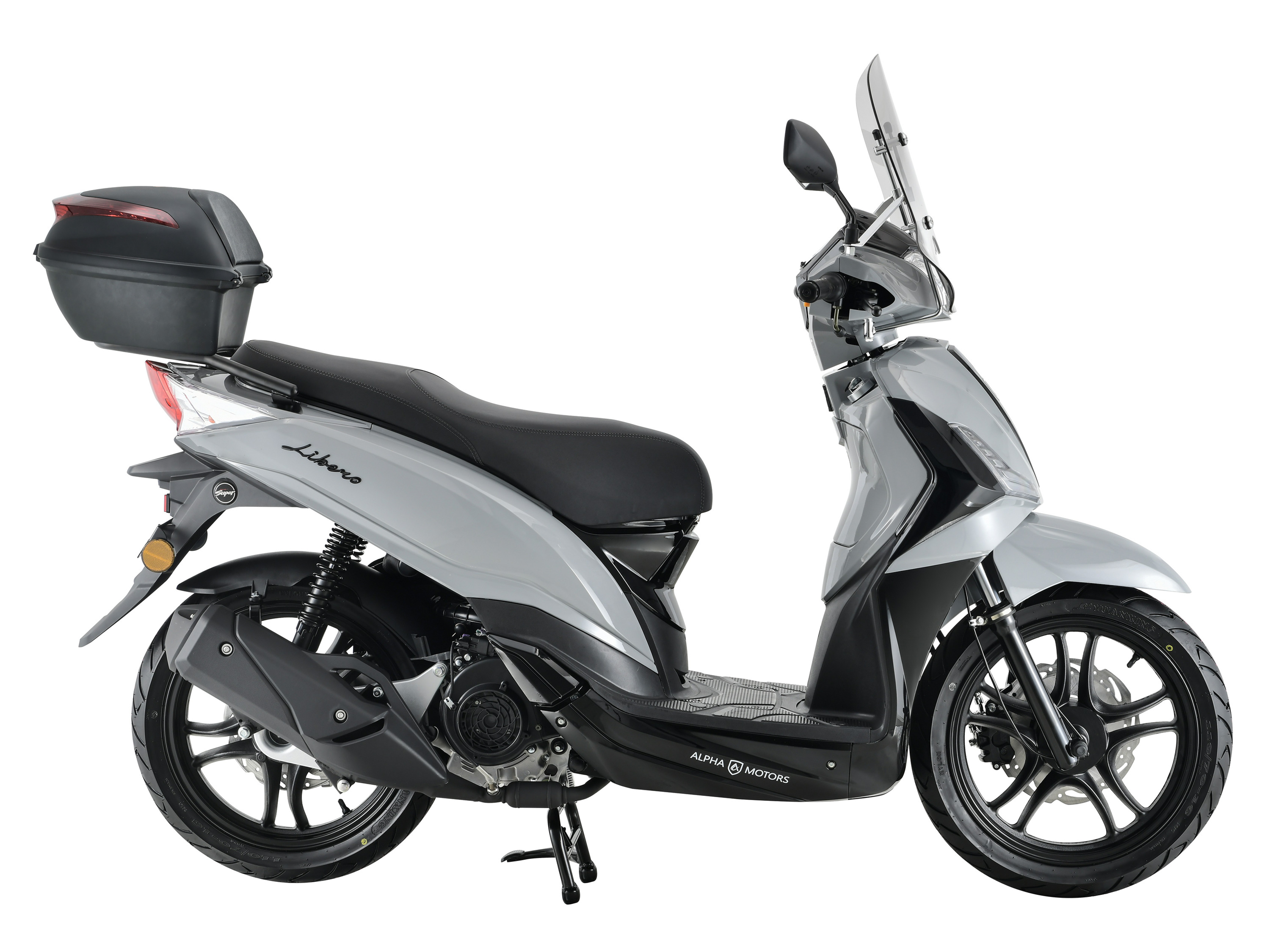 Alpha Motors Motorroller Motorroller Libero 125 ccm 90 km/h 16" inkl. Topcase und Windschild, 125 ccm, 90 km/h, Euro 5 – Bild 4 von 4