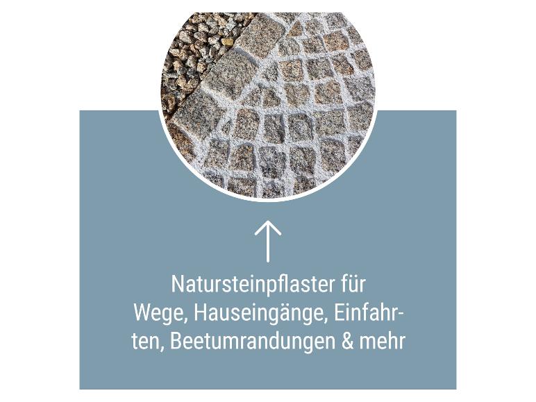 Natursteinpflaster für Wege, Hauseingänge, Einfahrten, Beetumrandungen & mehr.