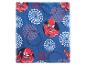 Blaues Handtuch mit Spider-Man-Aufdruck, Spinnennetzen und „SPIDER-MAN“-Schriftzug.