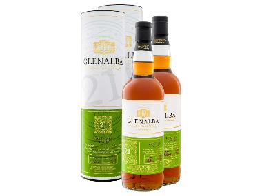 2 x 0,7-l-Flasche Whiskypaket Glenalba Blended Scotch Whisky 21 Jahre Port Cask Finish mit Geschenkbox 41,4% Vol