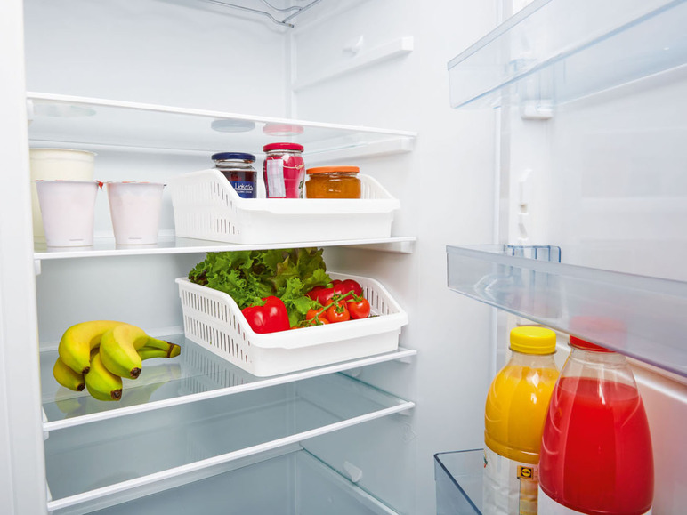 Gehe zu Vollbildansicht: ERNESTO® Küchenschrank / Kühlschrank Organizer, verschiedene Varianten, weiß/transparent - Bild 23