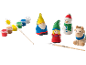 Figuren-Malset: Wichtel, Mädchen, Schneemann und Rentier, mit Farben und Pinseln.