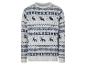 Ein grauer Pullover mit Rentier-Motiv für Weihnachten.