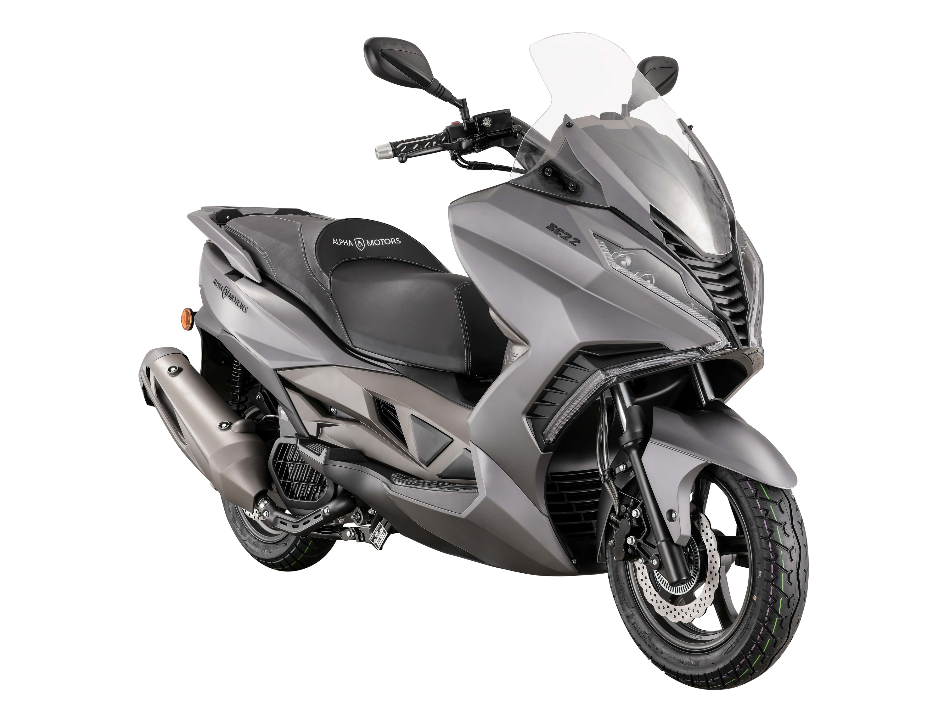 Alpha Motors Motorroller Sport Cruiser 22 125 ccm 95 km/h EURO 5 (Grau)““ | Helmhaken, Windschild, Radio mit Bluetooth Leistung PS: 8,1 kW / 11 PS Gewicht: 159 kg Farbe: blau