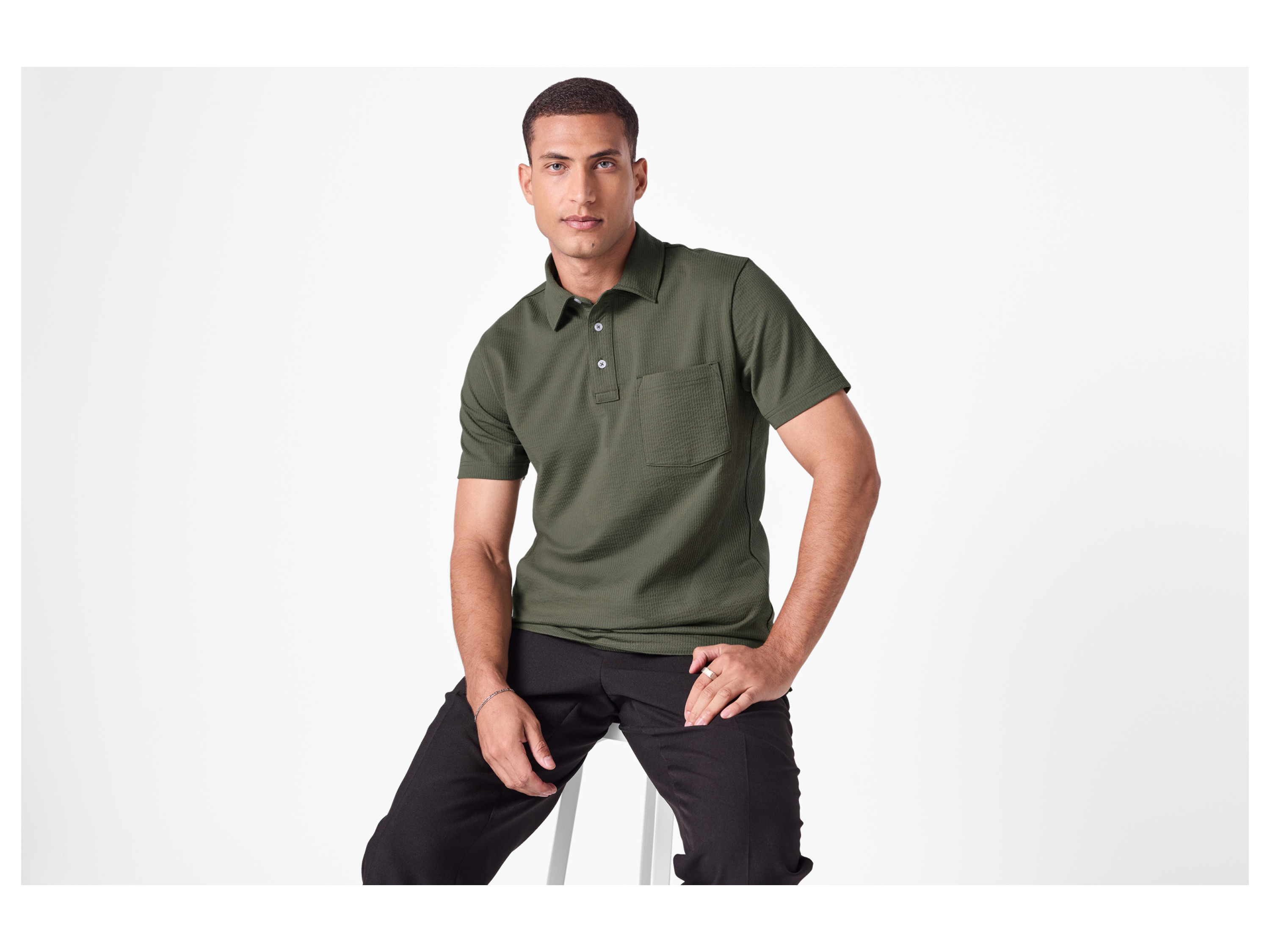 ESMARA MEN Herren Poloshirt (Khaki, XL (56/58)) – Bild 2 von 4