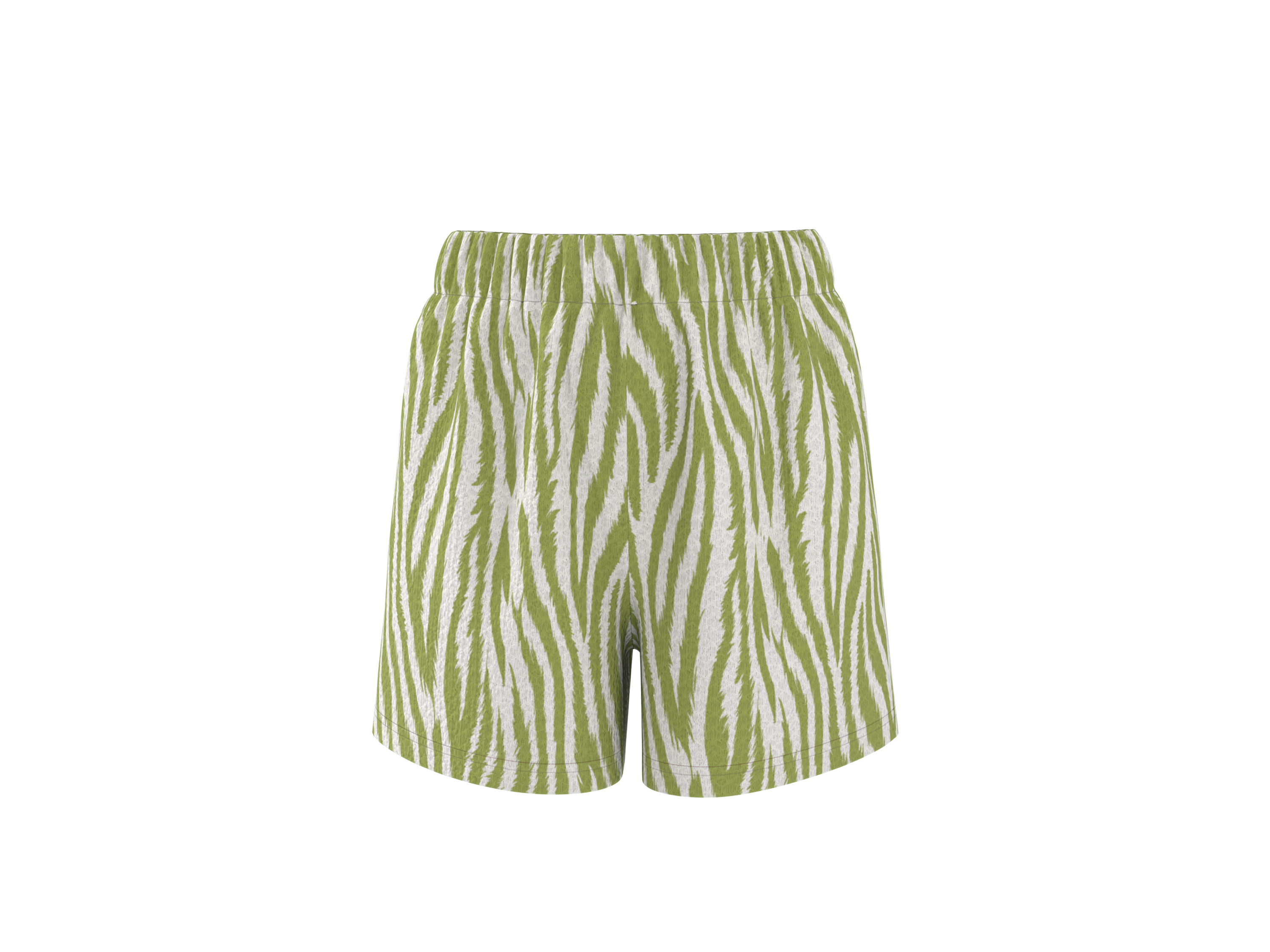 ESMARA® Damen Shorts (Gemustert/grün, M(40/42)) - Farbe: mehrfarbig