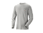 Graues Langarmshirt mit einer Brusttasche