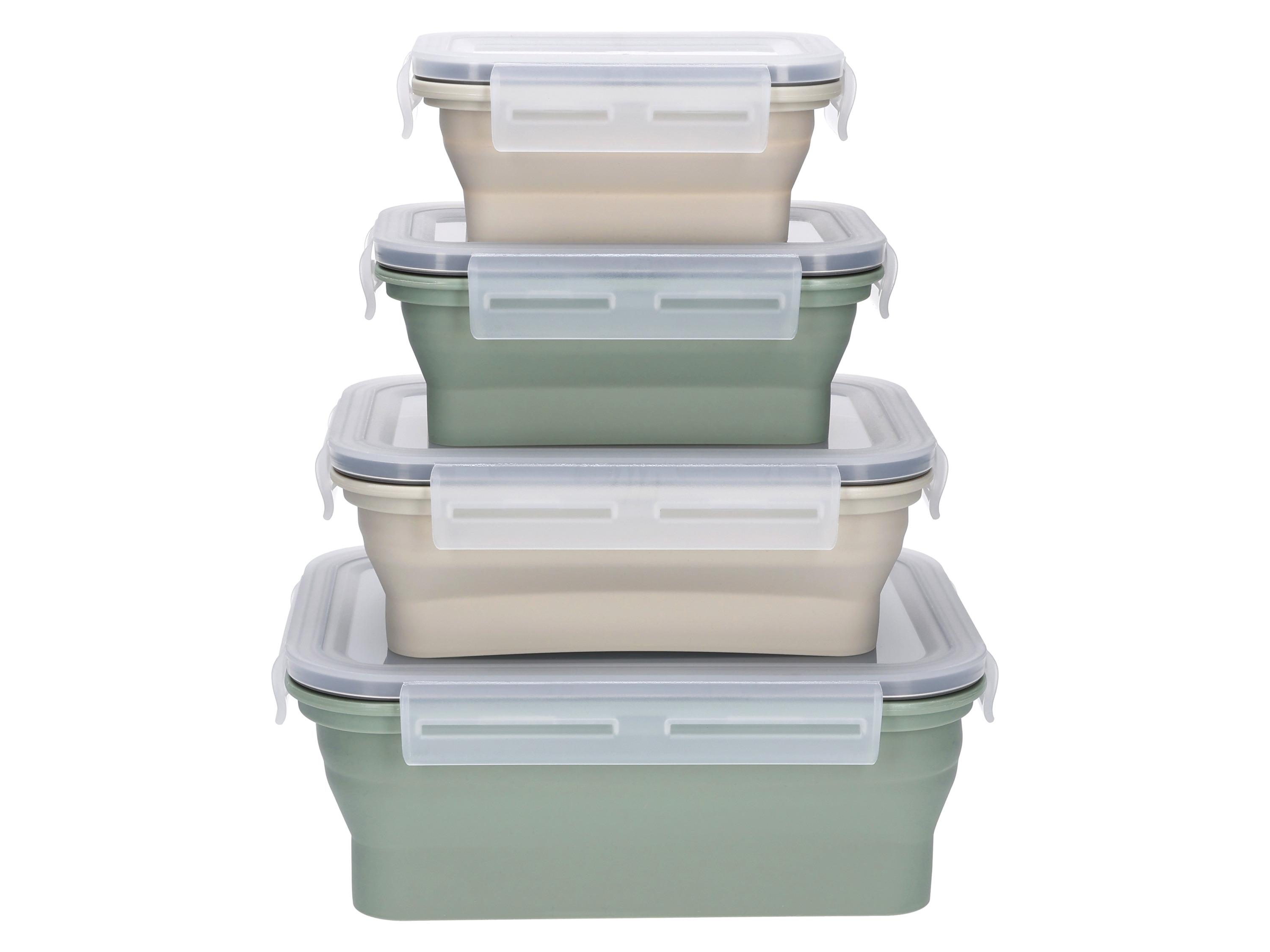 Thumbnail - SILVERCREST®  Faltbare Frischhaltedosen / Lunchbox  (Rechteck 4tlg.)