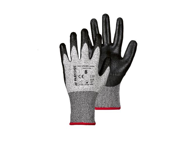 PARKSIDE Arbeitshandschuhe, schwarz und grau, Größe 8