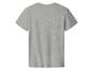Graues T-Shirt mit kurzen Ärmeln, Rückansicht