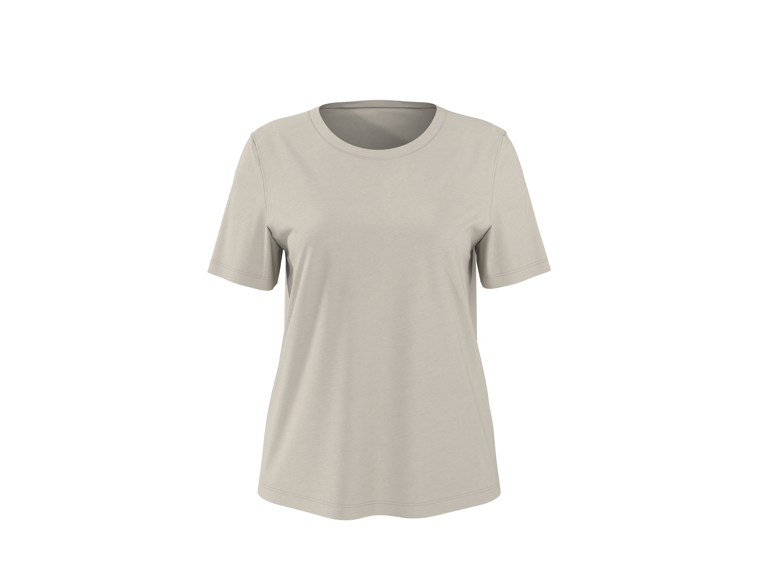 ESMARA® Damen T-Shirt mit Leinen (Beige, S(36/38))