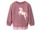 Rosa Kinder-Sweatshirt mit Einhorn-Motiv und Tüllsaum