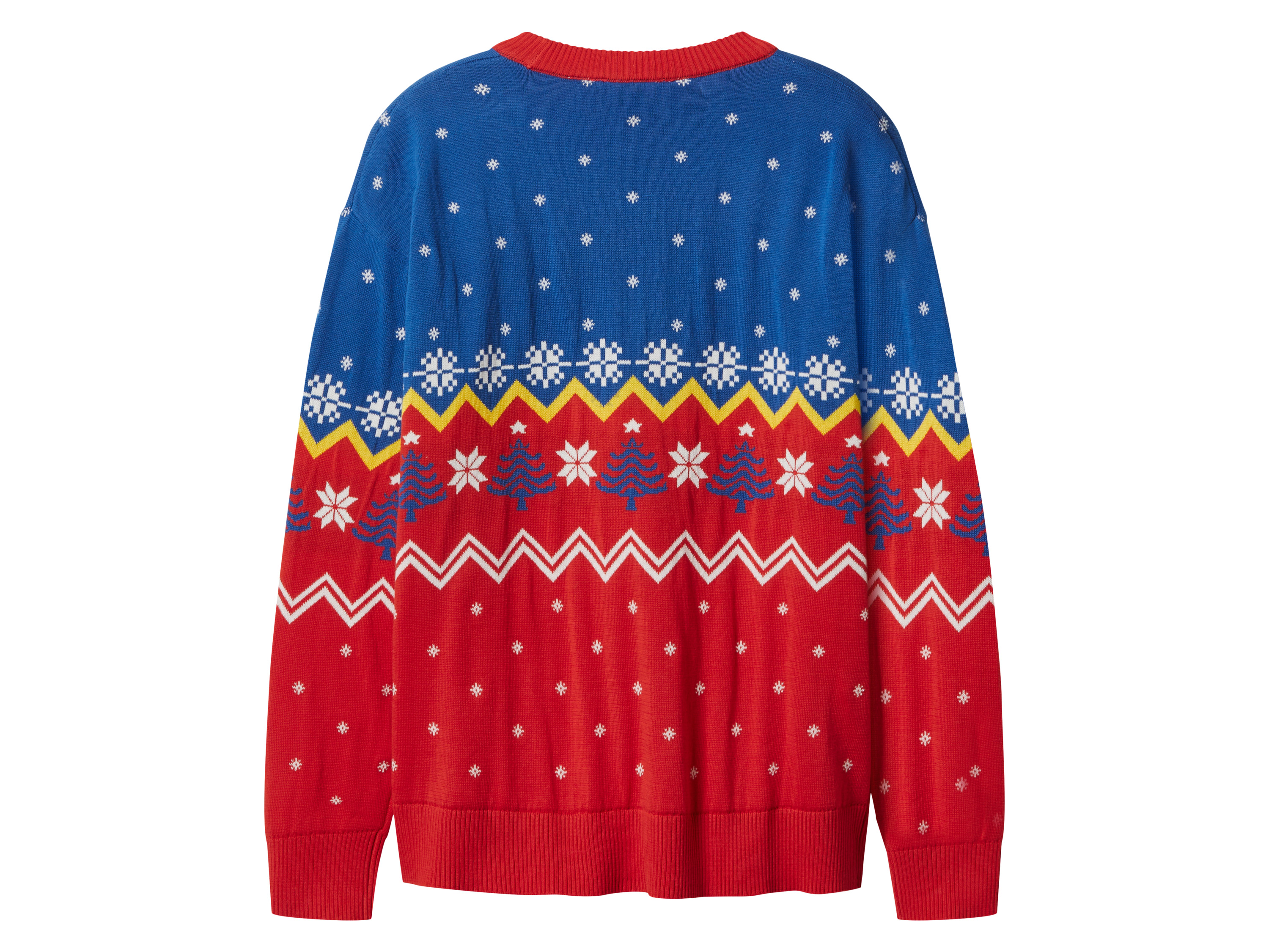 Thumbnail - Damen Strickpullover (Lidl/blau/rot, S(36/38))