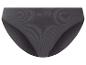 Dunkelgrauer Damen-Slip aus geripptem Strickstoff.