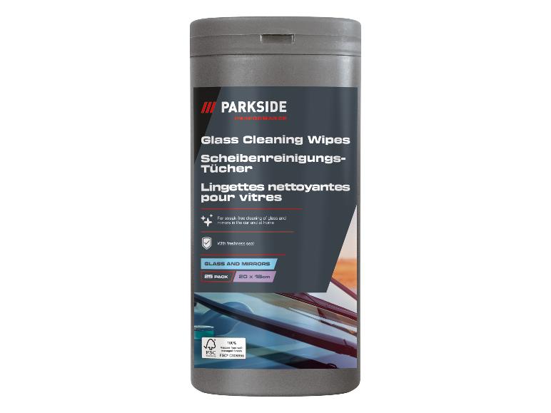 Glasreinigungstücher für streifenfreie Reinigung von Glas und Spiegeln, 25 Stück, 20x18cm.