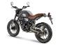 PRIKE PXS 125 Scrambler Motorrad in Dunkelgrau mit braunem Sitz