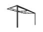 Schwarzer Metall-Carport mit transparentem Dach