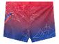 Spider-Man Badehose für Kinder, rot-blaues Spinnennetz-Design.