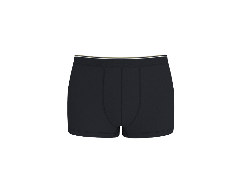 Schwarze Herren-Boxershorts mit gestreiftem Bund