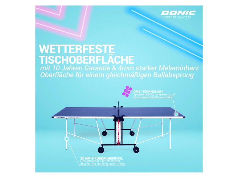 DONIC Tischtennisplatte »Outdoor Roller Fun« Abdeckhülle inkl