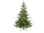 Grüner künstlicher Weihnachtsbaum mit Metallständer.