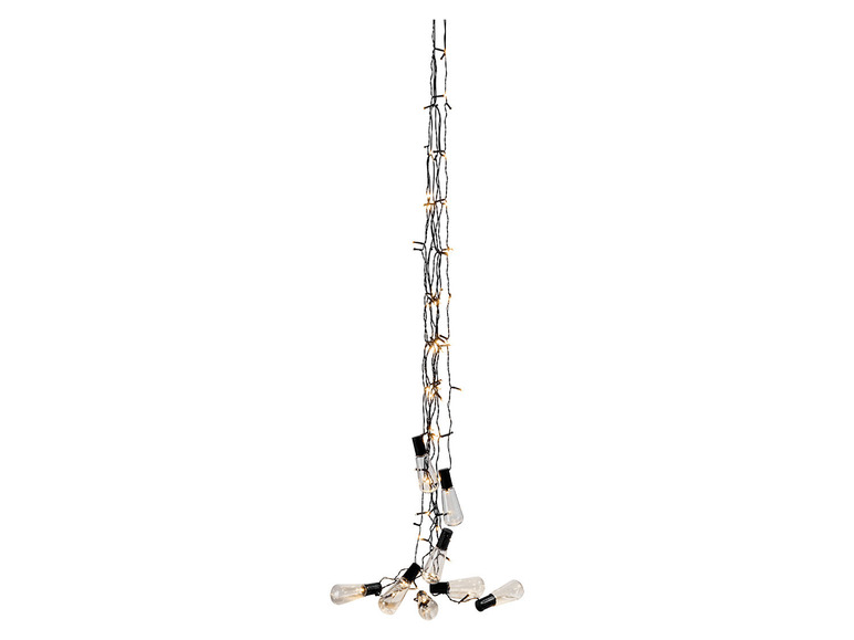 Eine lange Lichterkette mit Glühbirnen, ideal für die Dekoration.