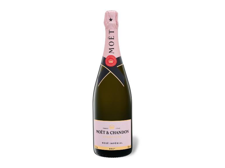 Flasche Moët & Chandon Rosé Impérial Champagner mit rosa Etikett