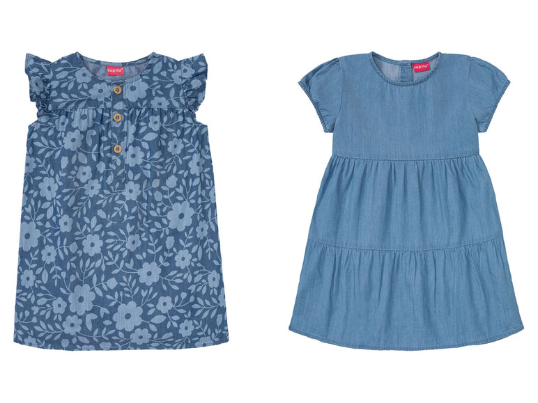 Gehe zu Vollbildansicht: LUPILU® Kleinkinder Mädchen Kleid, aus reiner Baumwolle - Bild 1