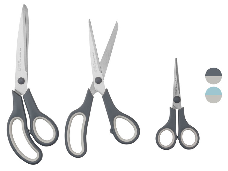 Drei Paar graue Scheren von Crelando.