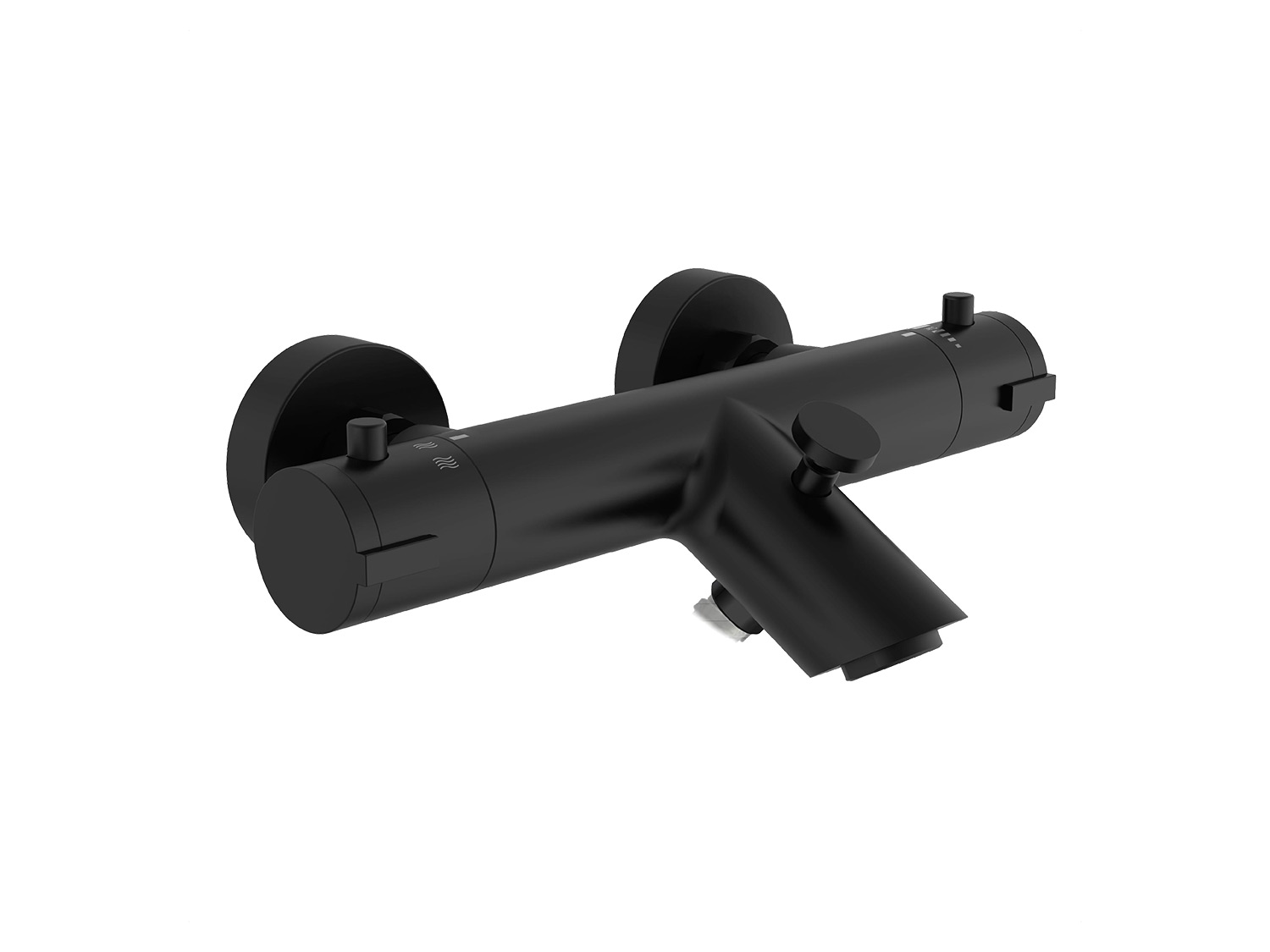 Schütte Thermostat Wannenarmatur LONDON (Schwarz matt) | 04008431524764