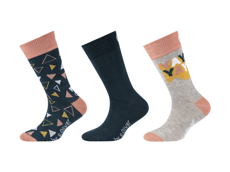 Gehe zu Vollbildansicht: QS by s.Oliver Kinder Socken, 3 Paar, mit Baumwolle - Bild 1
