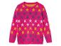 Ein rosa Pullover mit Sternmuster.